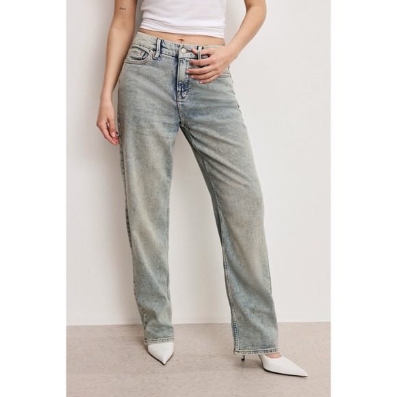 Good American Good 90s Relaxed Mid Rise‎ Relaxed Fit Dropped Crotch Size 10 $159